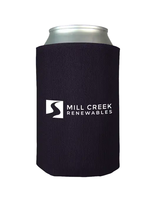 Dark Purple Foam Coolie w/Mill Creek Renewables Logo