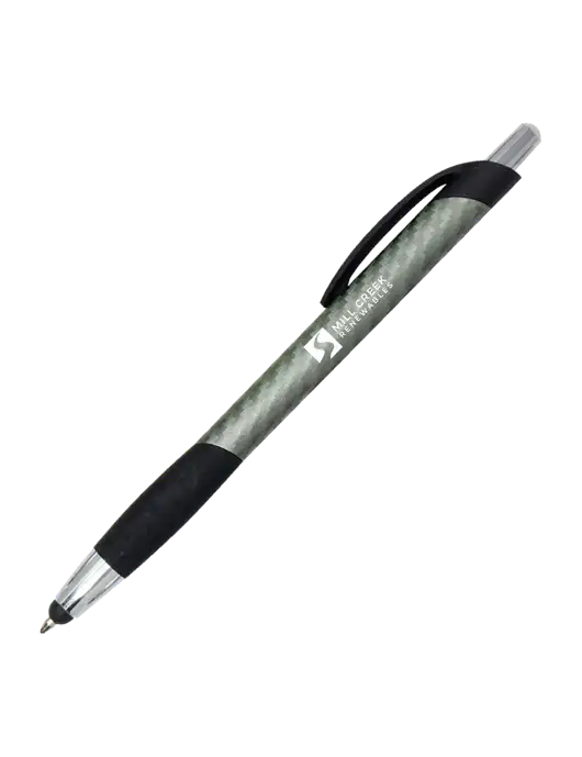 Sunray Gunmetal Stylus Pen w/Mill Creek Renewables Logo