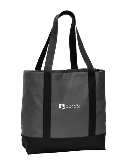 Carryall Charcoal/Black Day Tote Dark w/Mill Creek Renewables Logo