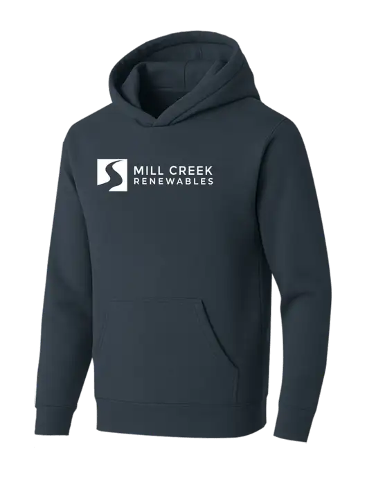 BELLA+CANVAS Dark Grey Sponge Fleece Pullover Hoodie w/Mill Creek Renewables Logo