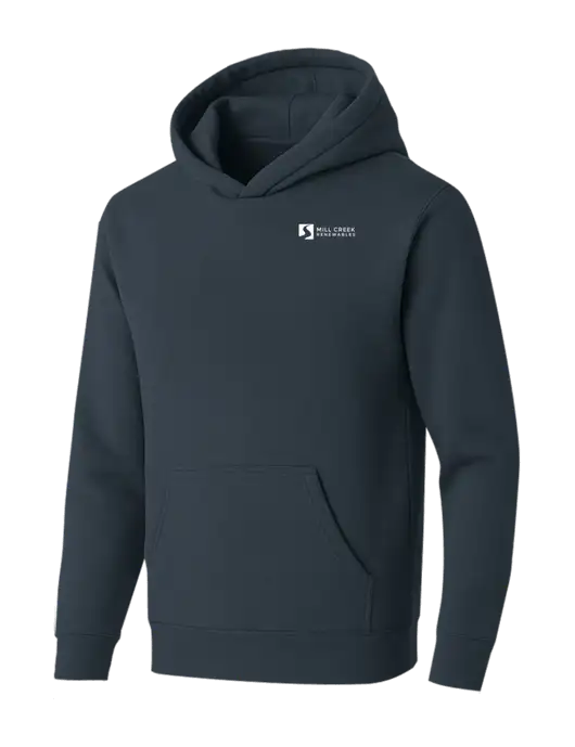 BELLA+CANVAS Dark Grey Sponge Fleece Pullover Hoodie w/Mill Creek Renewables Logo