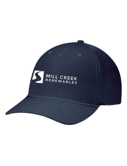 Richardson Laser Perf Performance Dark Navy/Navy-Grey-Blue Rope Cap w/Mill Creek Renewables Logo