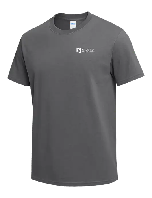 Medium Grey Heavyweight 6.1 oz T-Shirt w/Mill Creek Renewables Logo