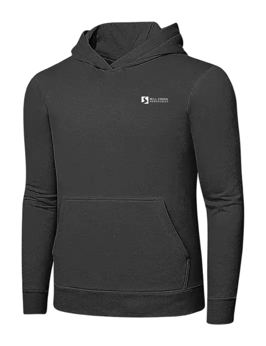 Charcoal 7.8 oz Ring Spun Hooded Sweatshirt w/Mill Creek Renewables Logo