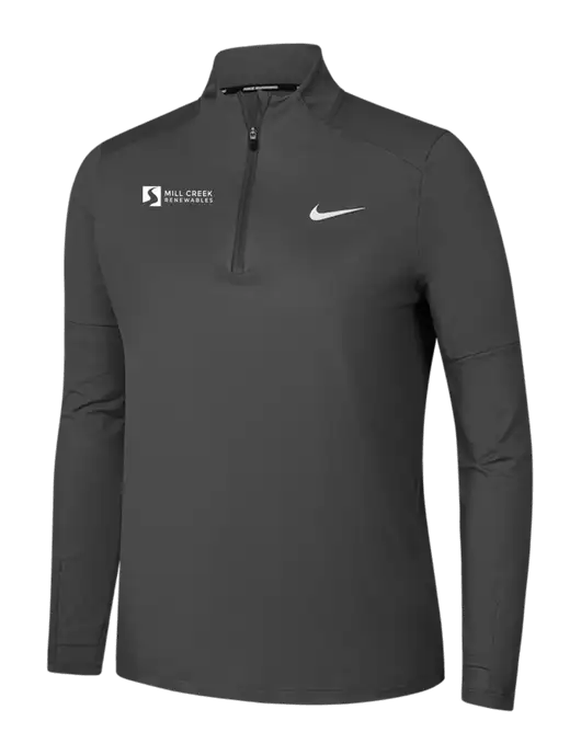 Nike Dark Grey Womens Dri-FIT Element 1/2-Zip Pullover w/Mill Creek Renewables Logo