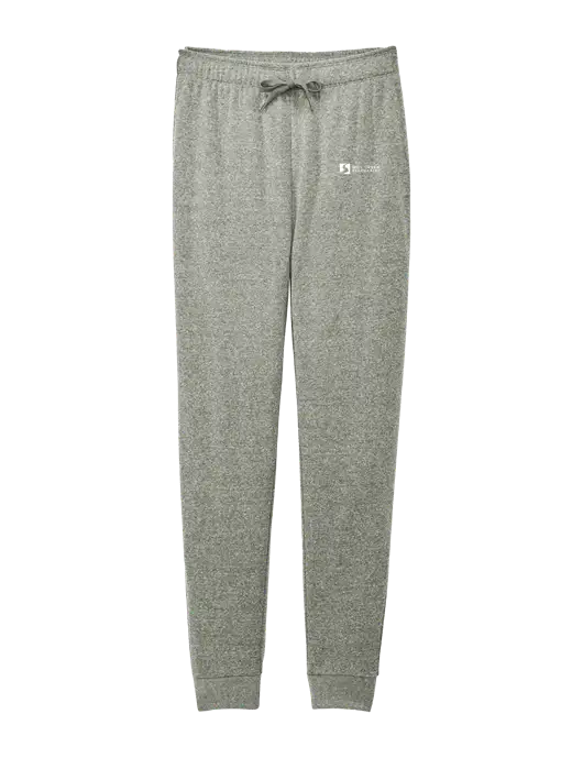 District Womens Dark Medium Grey Mid-Rise Fleece Jogger w/Mill Creek Renewables Logo