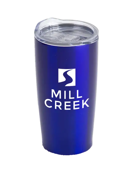 Society Blue 20 oz Insulated Tumbler w/Mill Creek Renewables Logo