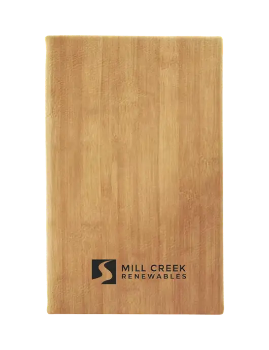 Bamboo Leatherette 5.25 x 8.25 Journal w/Mill Creek Renewables Logo