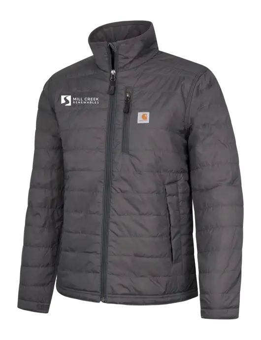 Carhartt Womens Dark Grey Gilliam Jacket w/Mill Creek Renewables Logo