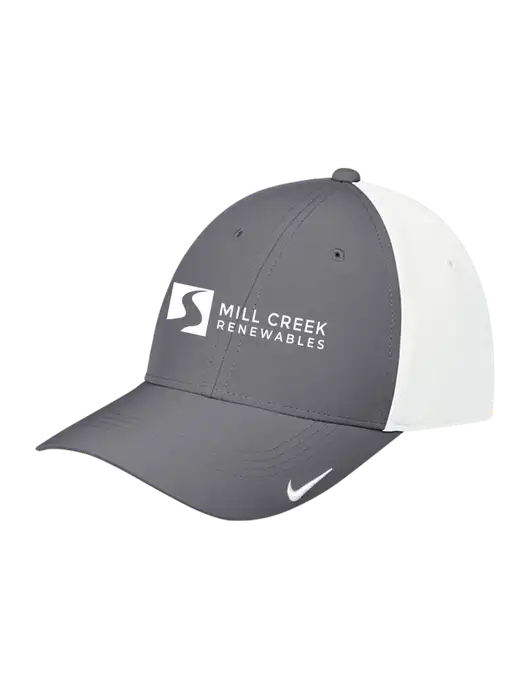 Nike Dark Grey/White Dri-FIT Legacy Cap w/Mill Creek Renewables Logo