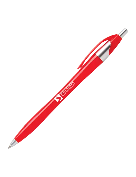 Novella Red Platinum Pen - Blue Ink w/Mill Creek Renewables Logo