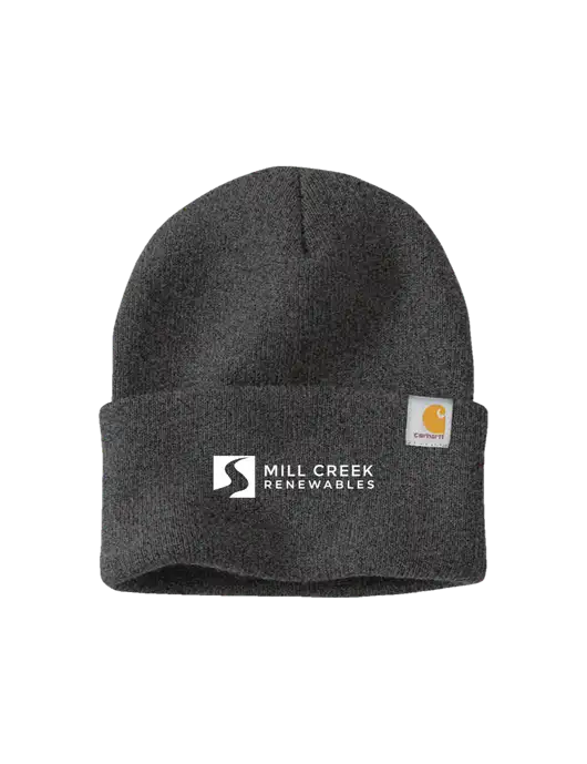 Carhartt Dark Grey Watch Cap 2.0 w/Mill Creek Renewables Logo