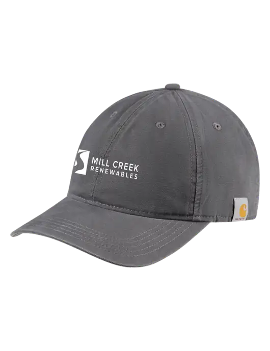 Carhartt Dark Grey Cotton Canvas Cap w/Mill Creek Renewables Logo