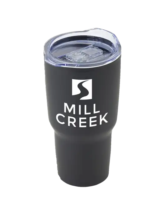 Odyssey Black 30 oz Travel Tumbler w/Mill Creek Renewables Logo