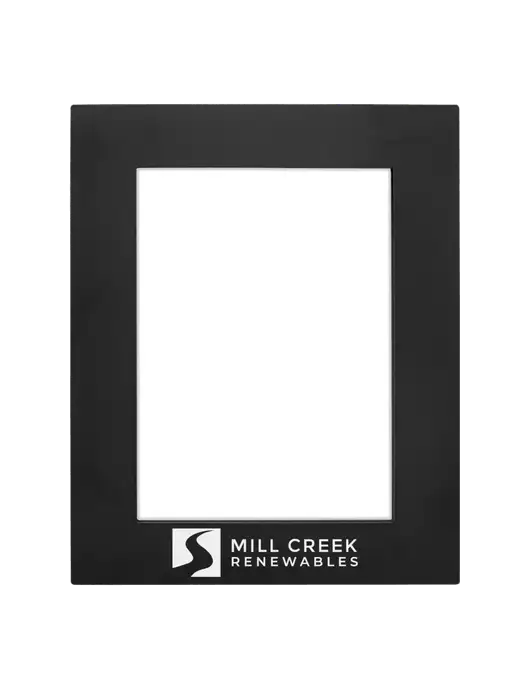 Black Aluminum Photo Frame, 5 x 7 w/Mill Creek Renewables Logo