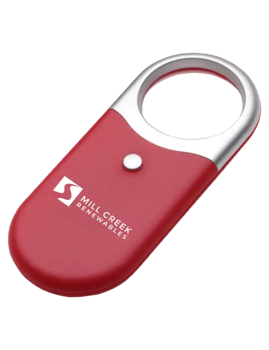 Compact Red Magnifier Light w/Mill Creek Renewables Logo