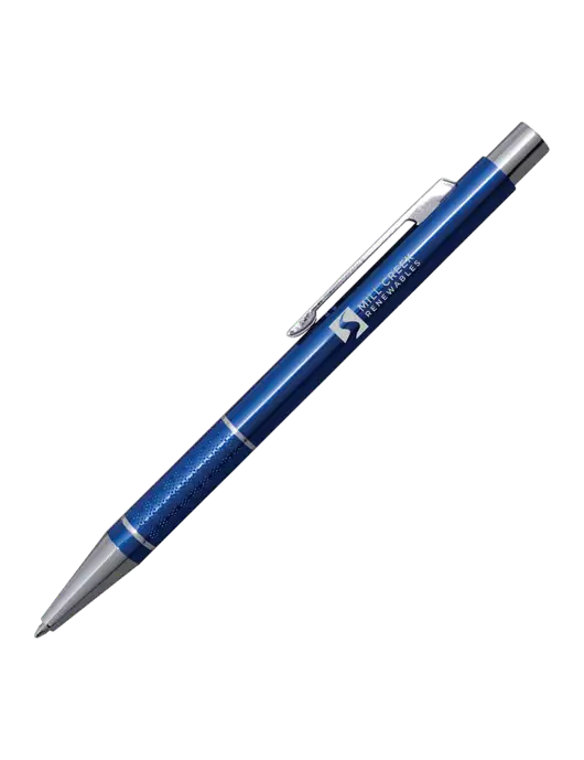 St George Blue Pen - Blue Ink w/Mill Creek Renewables Logo
