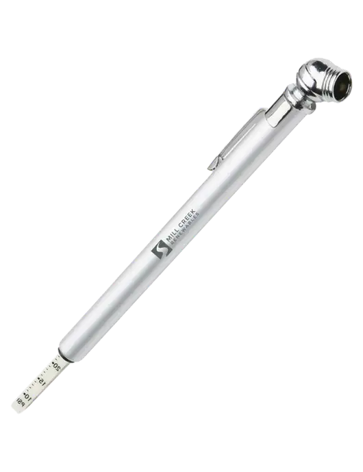 Quick View Silver Tire Gauge w/Mill Creek Renewables Logo