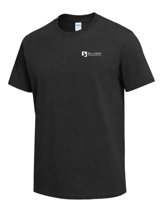 Dark Grey Heather Heavyweight 6.1 oz T-Shirt w/Mill Creek Renewables Logo