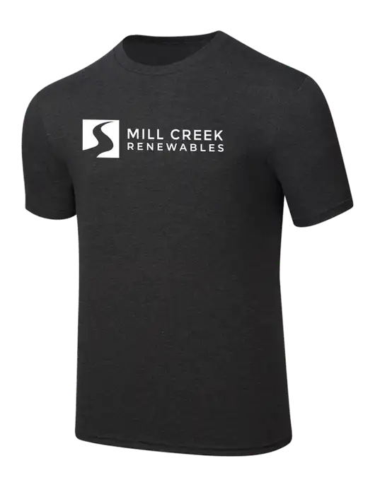 Simply Soft Black Frost 4.5oz  Poly/Combed Ring Spun Cotton T-Shirt w/Mill Creek Renewables Logo