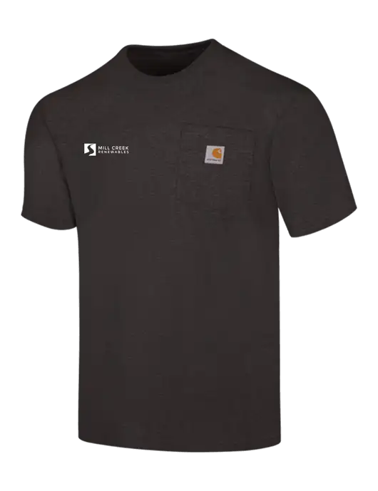 Carhartt Workwear Charcoal Heather Pocket Short Sleeve T-Shirt w/Mill Creek Renewables Logo