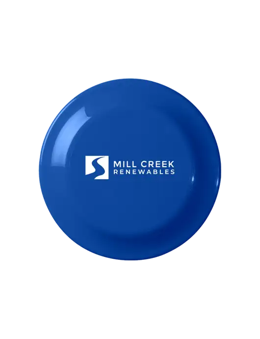 Fun Dark Royal Blue Flying Disc w/Mill Creek Renewables Logo