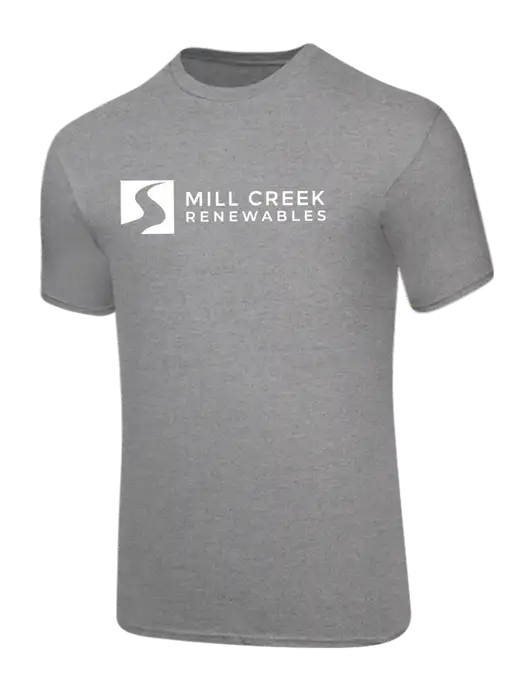 Core Blend Medium Grey Heather T-Shirt w/Mill Creek Renewables Logo