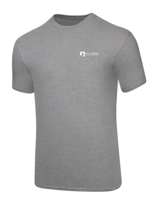 Core Blend Medium Grey Heather T-Shirt w/Mill Creek Renewables Logo