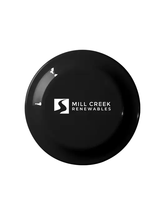 Fun Black Flying Disc w/Mill Creek Renewables Logo