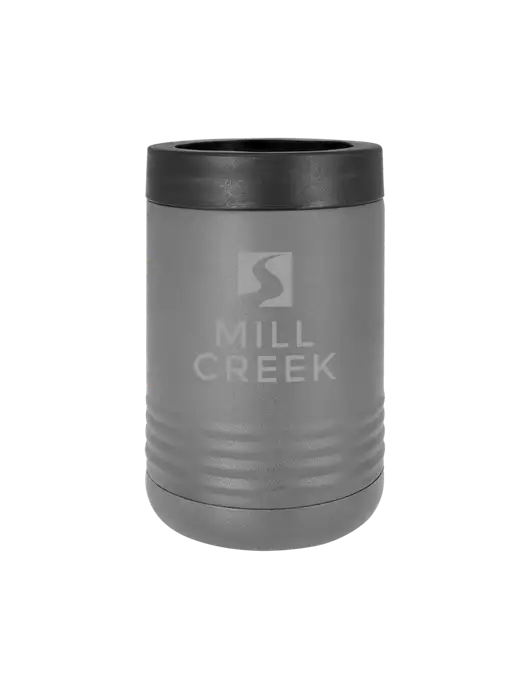 Polar Camel 12 oz Powder Coated Grey Vacuum Insulated Beverage Holder w/Mill Creek Renewables Logo