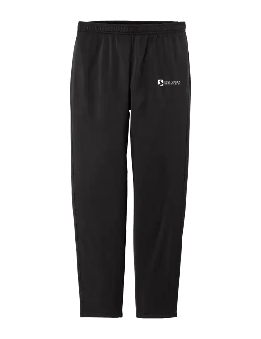 Womens Tricot Black Track Jogger w/Mill Creek Renewables Logo