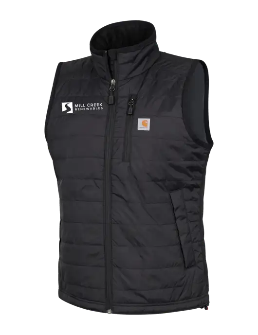 Carhartt Womens Black Gilliam Vest w/Mill Creek Renewables Logo