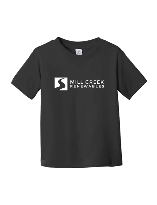 Rabbit Skins Black Toddler Fine Jersey Tee w/Mill Creek Renewables Logo