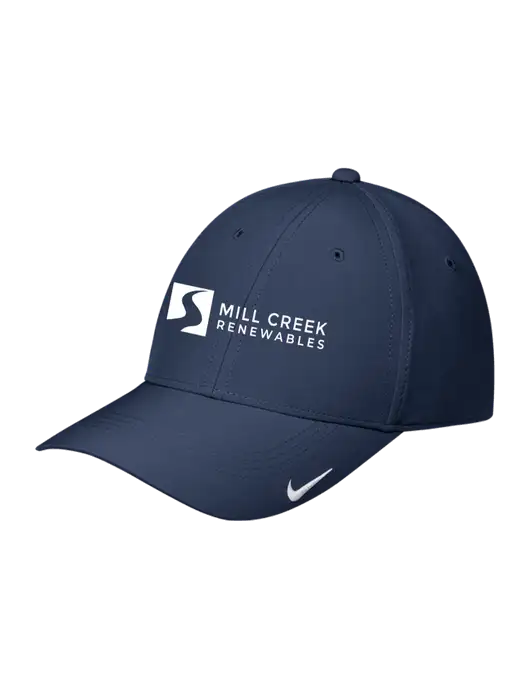Nike Navy Dri-FIT Legacy Cap w/Mill Creek Renewables Logo