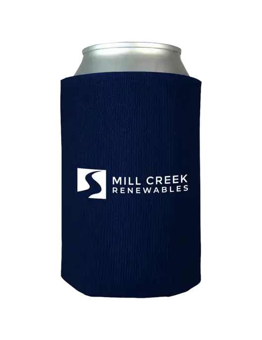 Dark Navy Foam Coolie w/Mill Creek Renewables Logo