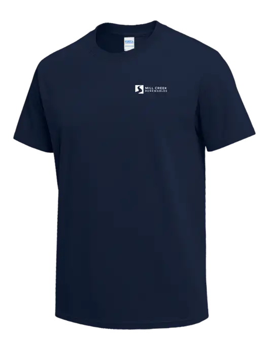 Navy Heavyweight 6.1 oz T-Shirt w/Mill Creek Renewables Logo