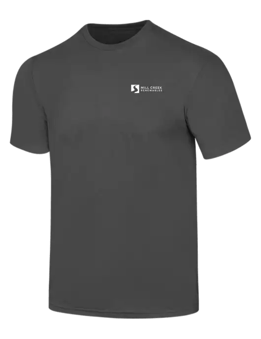 Simply Soft Charcoal 4.5oz  Poly/Combed Ring Spun Cotton T-Shirt w/Mill Creek Renewables Logo