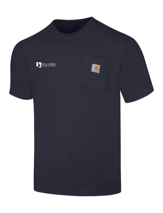Carhartt Workwear Dark Navy Pocket Short Sleeve T-Shirt w/Mill Creek Renewables Logo