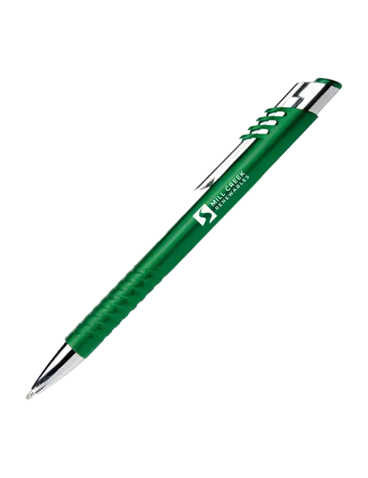 Schirhart Green Pen - Black Ink w/Mill Creek Renewables Logo
