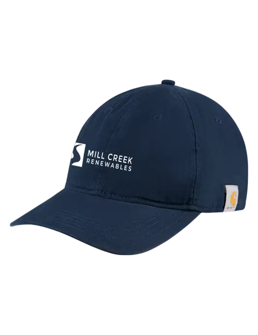Carhartt Navy Cotton Canvas Cap w/Mill Creek Renewables Logo