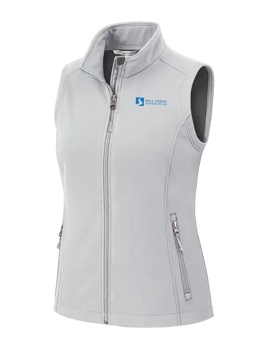 Marshmellow Womens Core Soft Shell Vest w/Mill Creek Renewables Logo