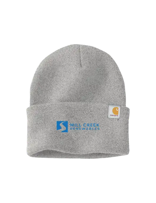 Carhartt Light Grey Heather Watch Cap 2.0 w/Mill Creek Renewables Logo