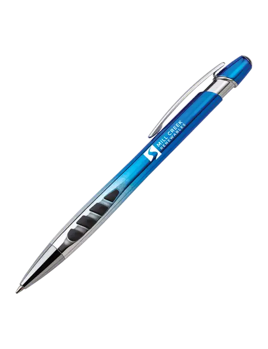 Zenith Blue Ballpoint Pen - Blue ink w/Mill Creek Renewables Logo