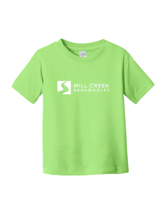 Rabbit Skins Key Lime Toddler Fine Jersey Tee w/Mill Creek Renewables Logo