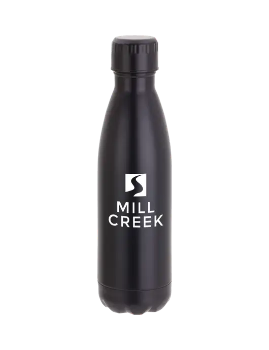 City Go Matte Black 17 oz Insulated Bottle w/Mill Creek Renewables Logo
