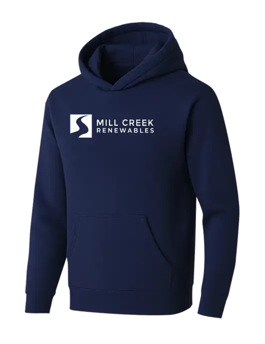 BELLA+CANVAS Navy Sponge Fleece Pullover Hoodie w/Mill Creek Renewables Logo