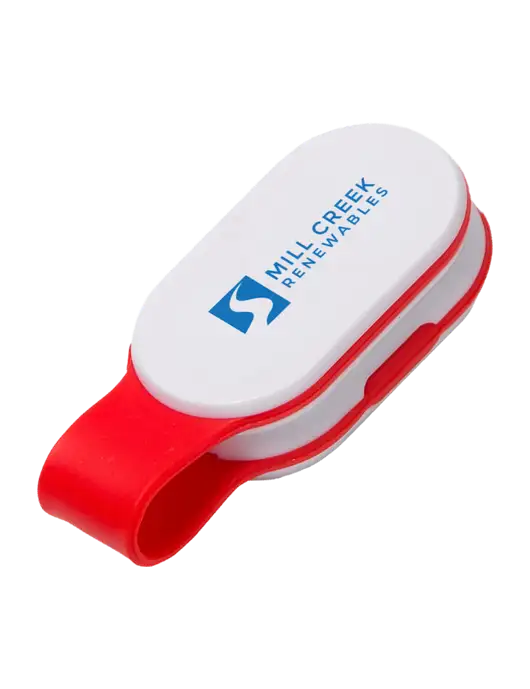 Magna Clip Red Personal Safety Light w/Mill Creek Renewables Logo