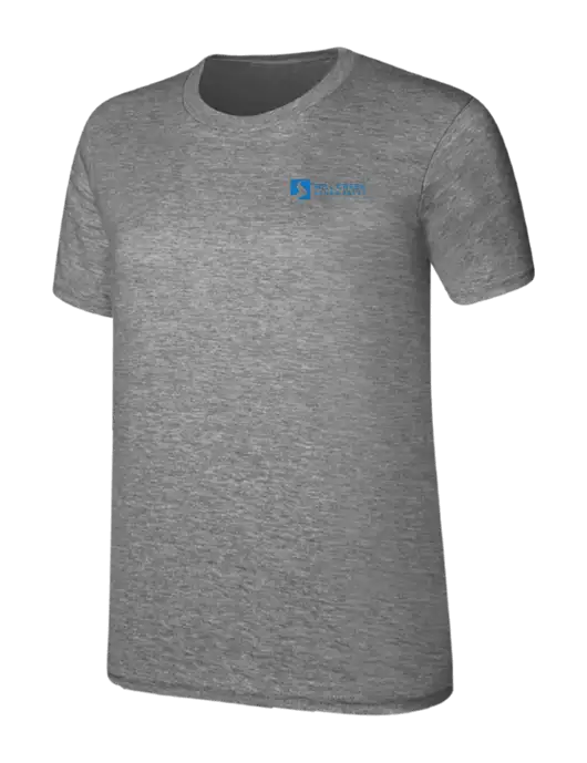 Womens Ring Spun Light Grey Heather 4.5 oz T-Shirt w/Mill Creek Renewables Logo