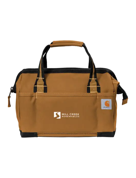 Carhartt Foundry Series 14” Brown Tool Bag w/Mill Creek Renewables Logo