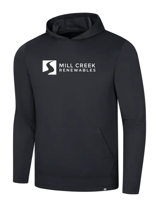 TravisMathew Black Coveside Hoodie w/Mill Creek Renewables Logo